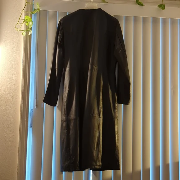 Full length Real Leather Coat. Never worn.